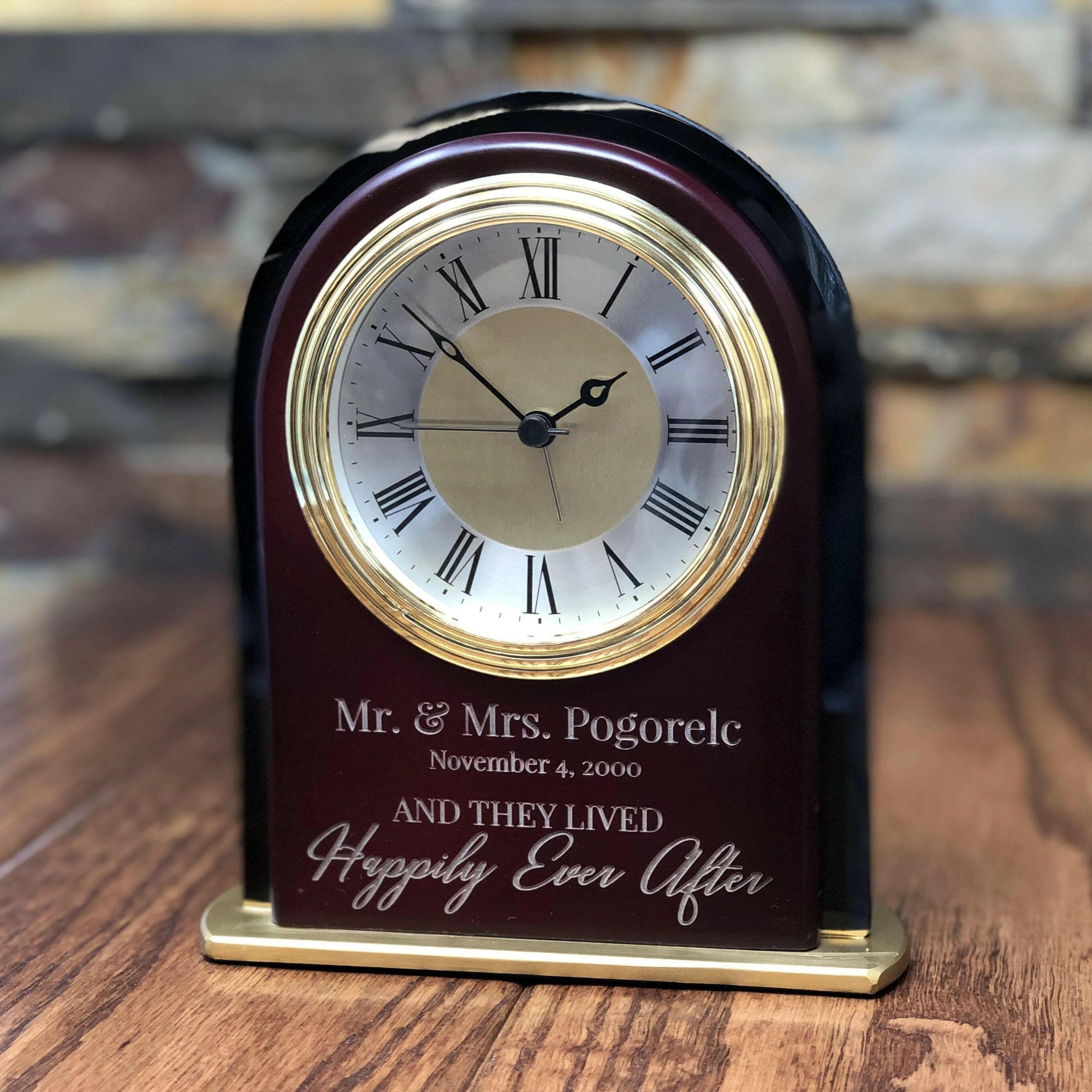 Personalized Mantle Alarm Clock.