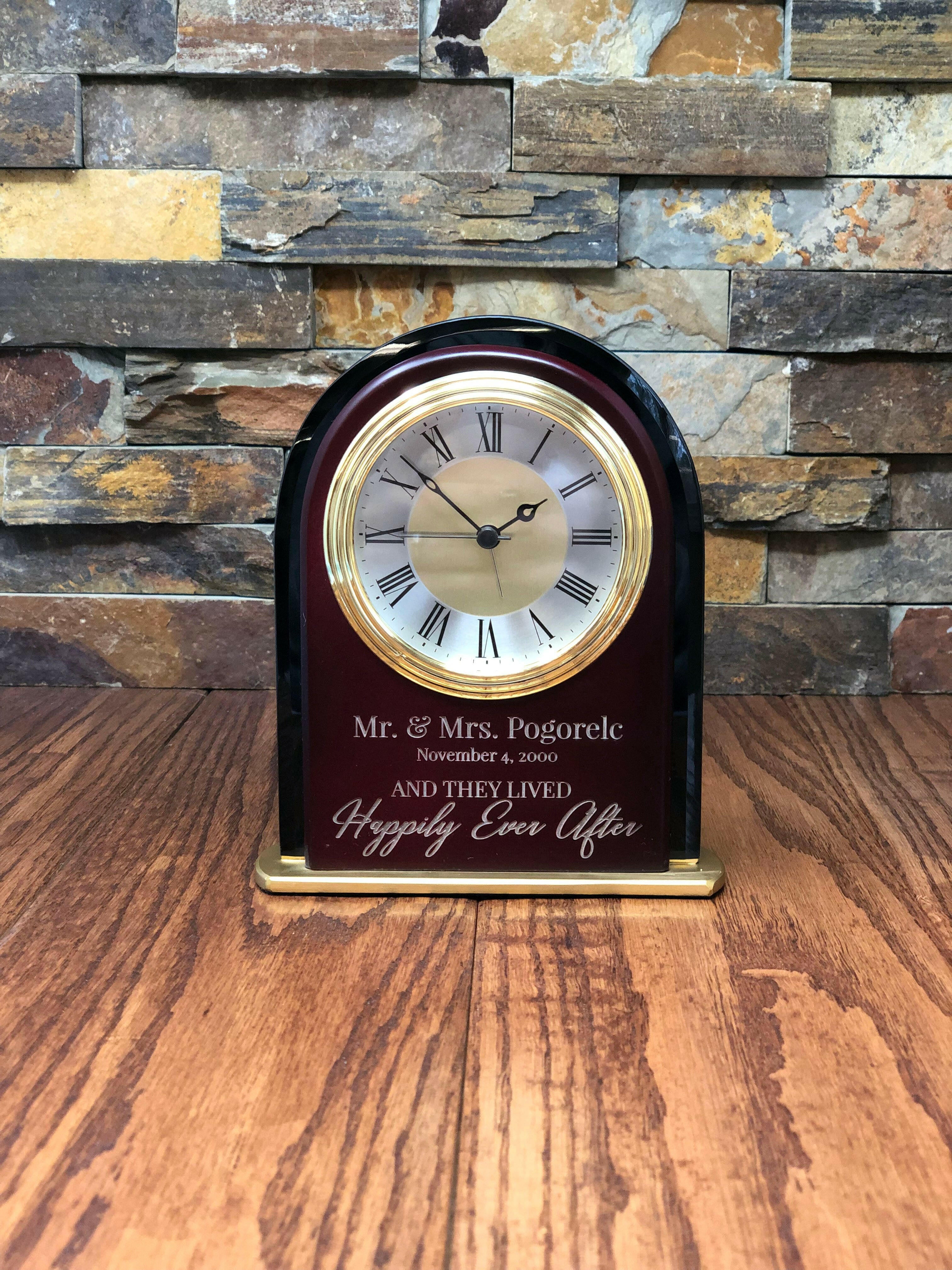 Personalized Mantle Alarm Clock.