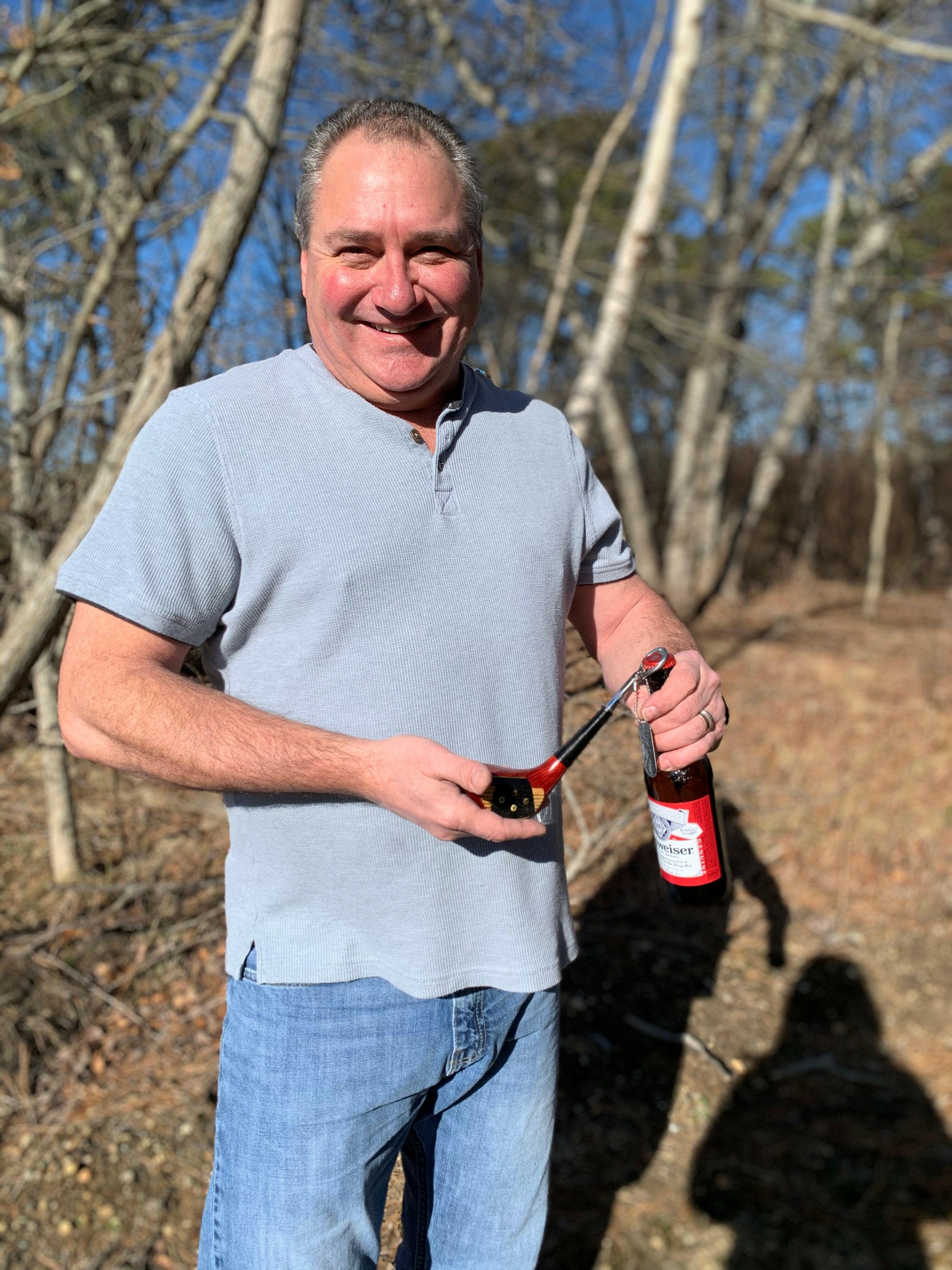 Golf Club Bottle Opener Personalized with Dog Tag.