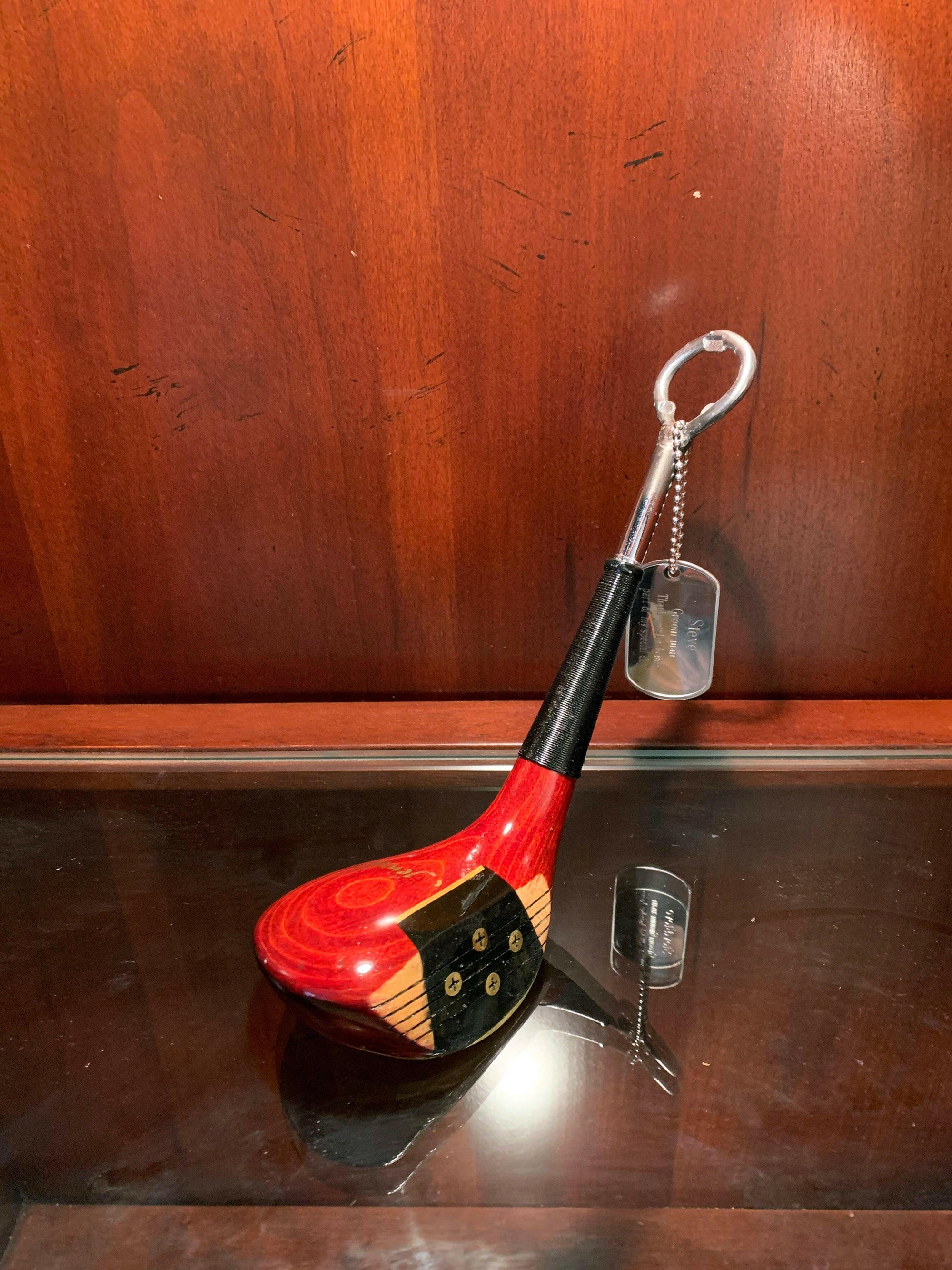 Golf Club Bottle Opener Personalized with Dog Tag.