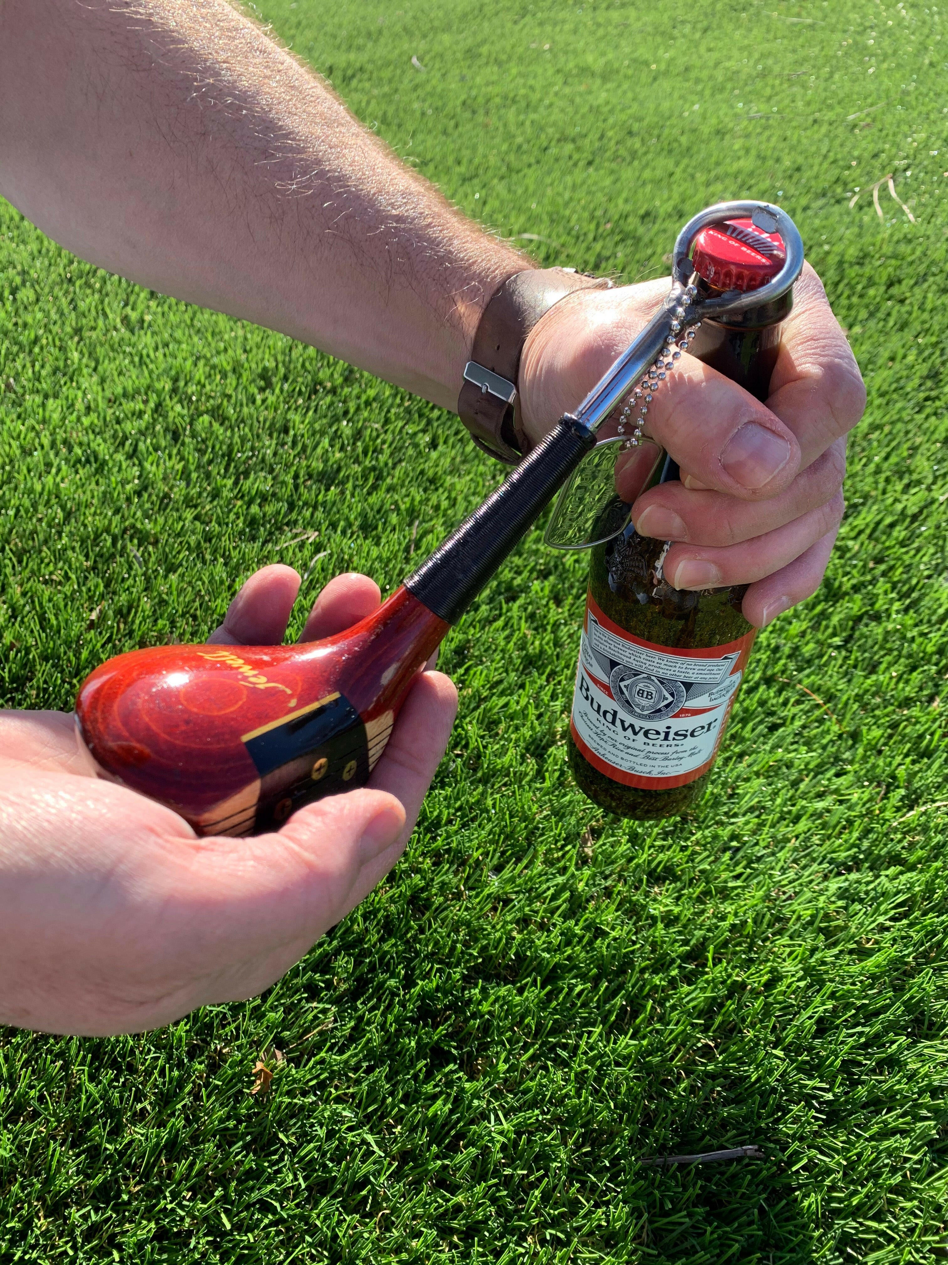 Golf Club Bottle Opener Personalized with Dog Tag.