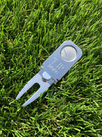 Personalized Golf Divot Tool with Cigar Holder.
