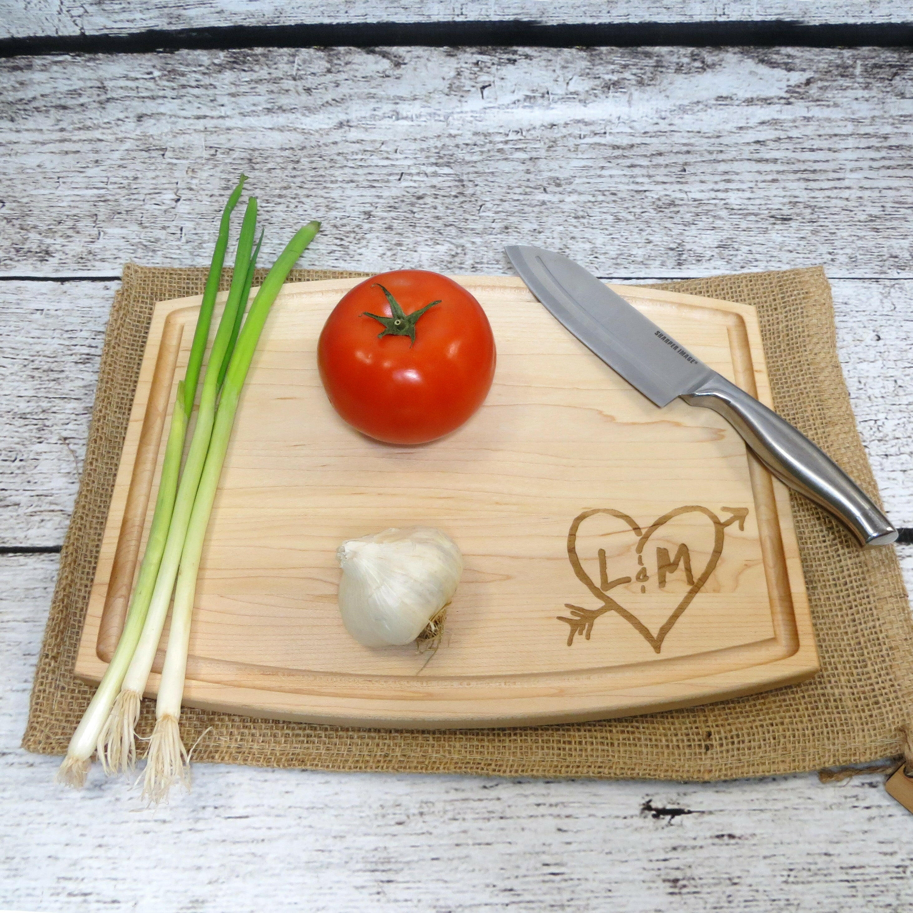 Arrow with Heart Custom Cutting Board.