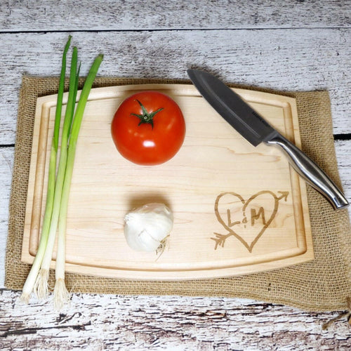 Arrow with Heart Custom Cutting Board.