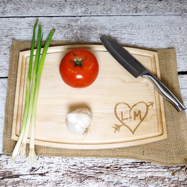 Arrow with Heart Custom Cutting Board