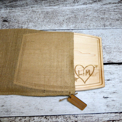 Arrow with Heart Custom Cutting Board.