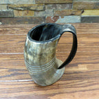 Authentic Buffalo Horn Personalized Beer Mug.