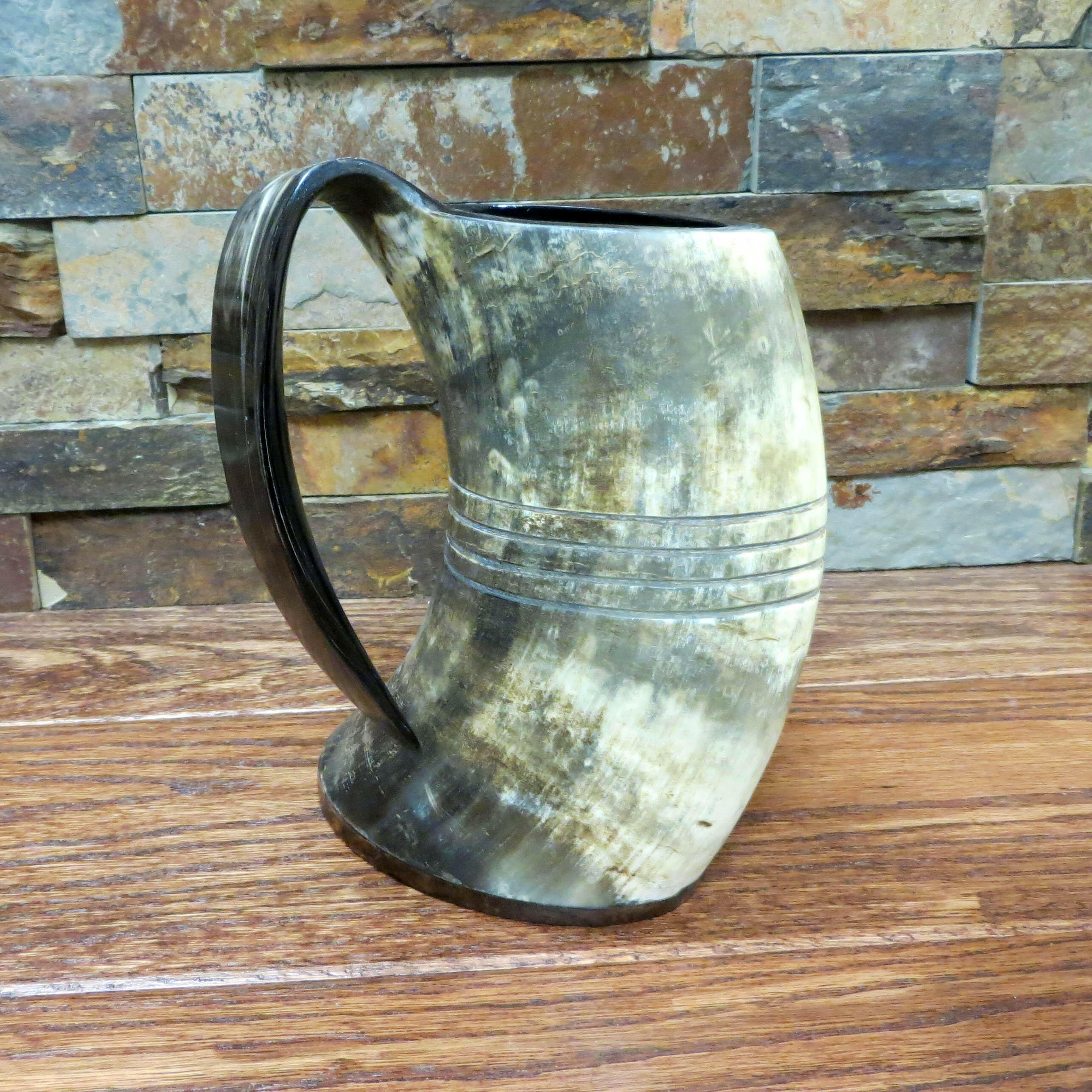 Authentic Buffalo Horn Personalized Beer Mug.