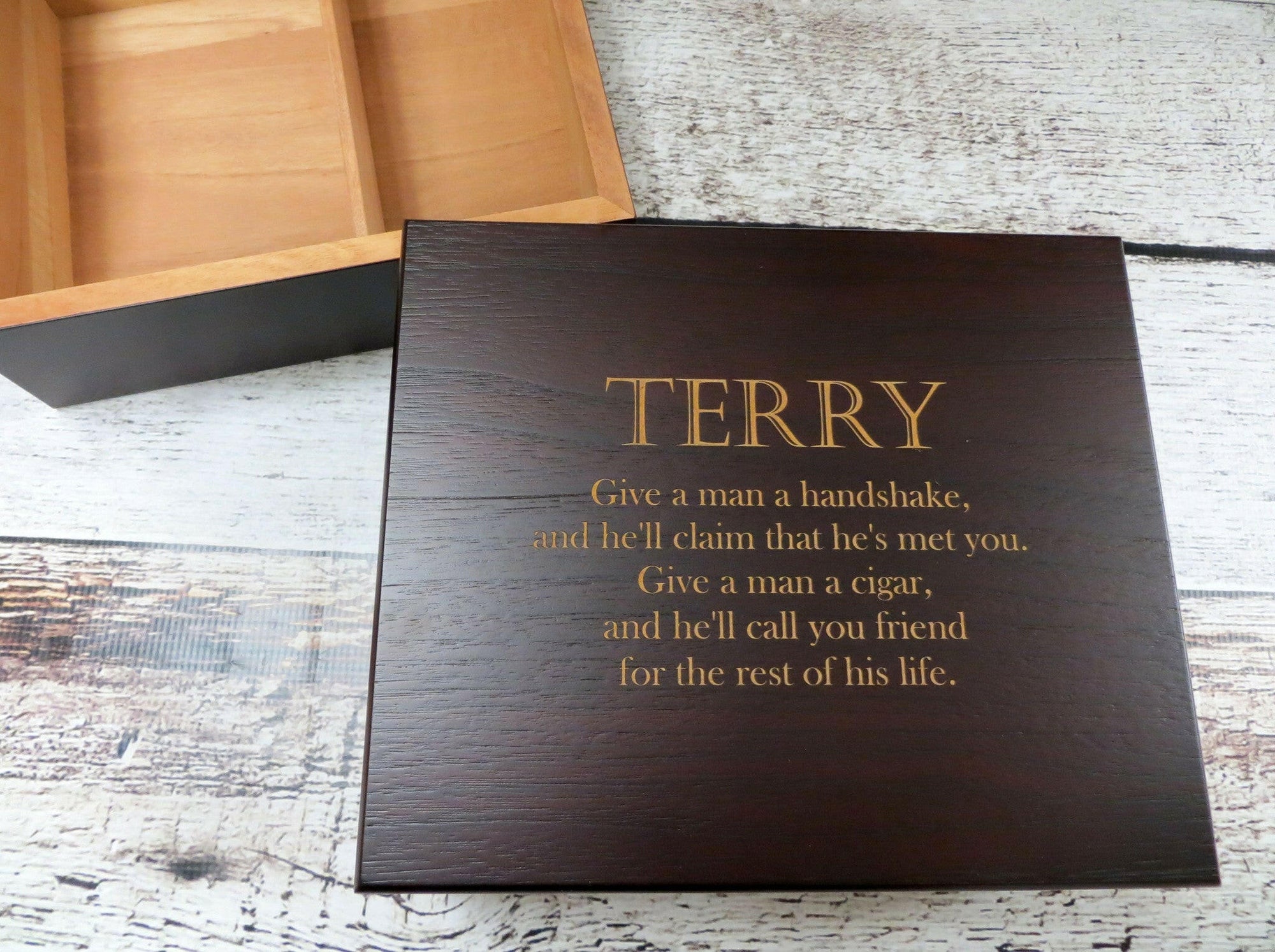 Customized Cedar Cigar Humidor.