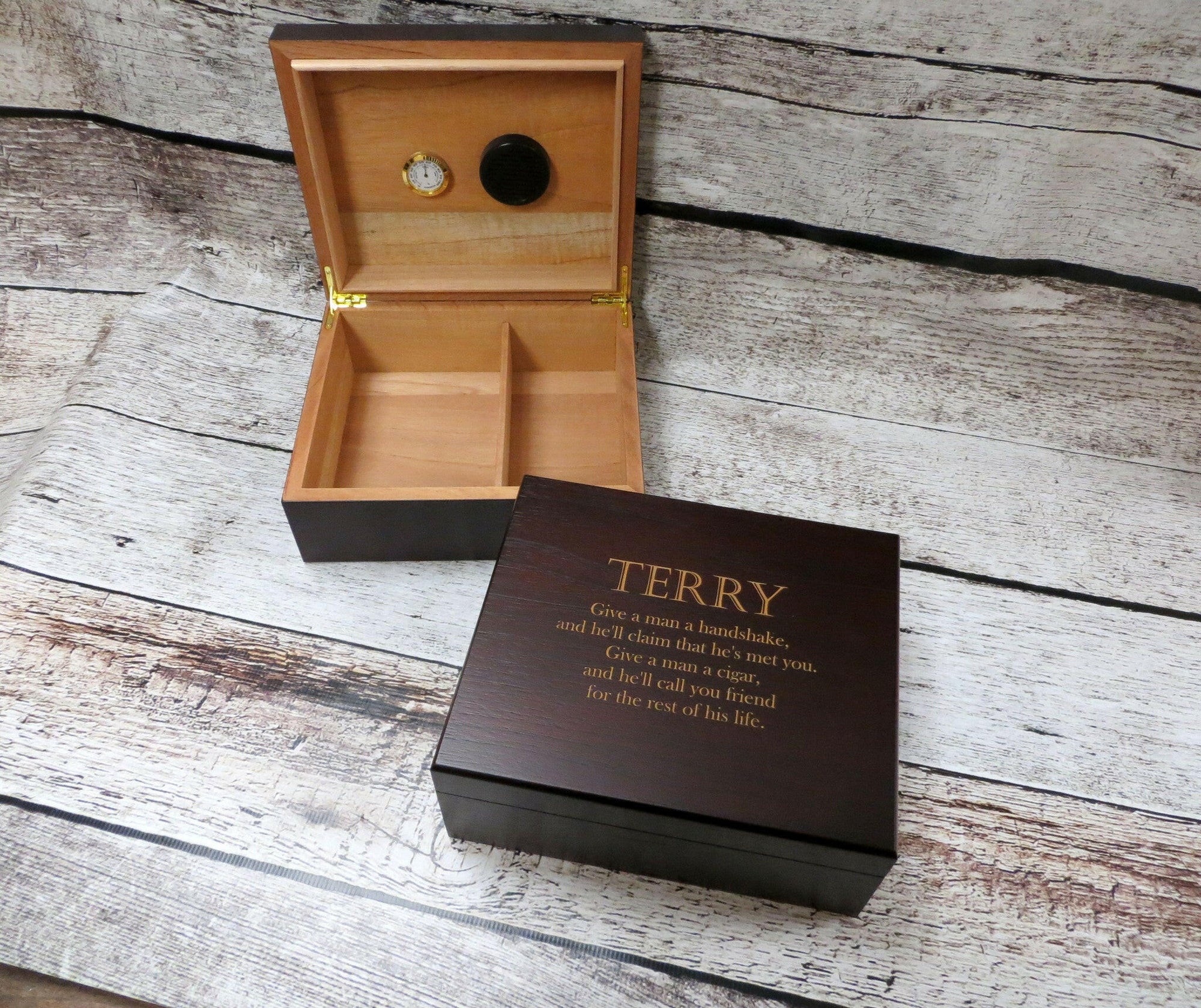 Customized Cedar Cigar Humidor.