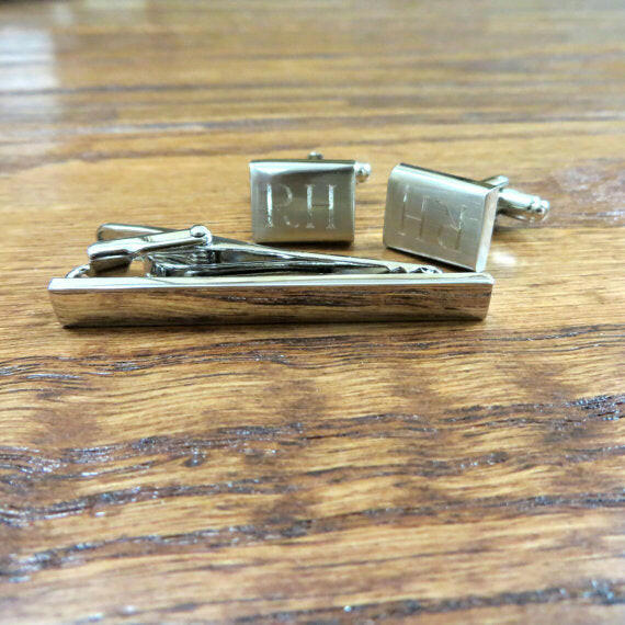 Personalized Tie Clip w/ Cuff Links.