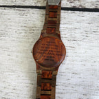 Monogrammed Unique Wooden Wrist Watch.