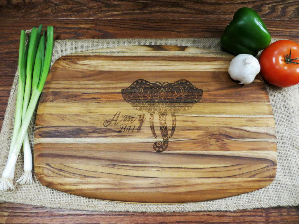 Teak Personalized Cutting Board.