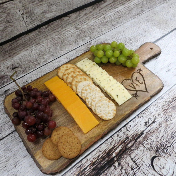 Personalized Bark Edge Serving Platter