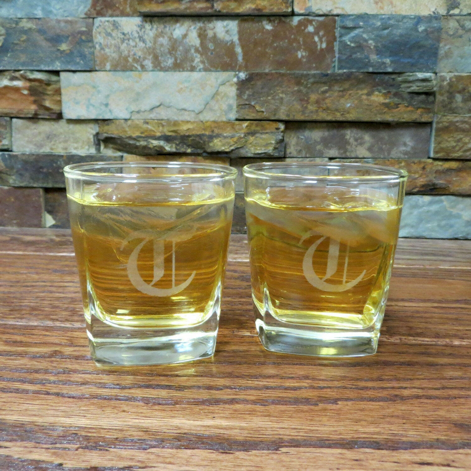 Personalized Whiskey Rocks Glass.