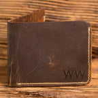 Mens Personalized Wallet and Wood Watch Gift Set.