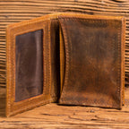 Anniversary Gift Set w/ Personalized Folding Wallet and Wood Watch.