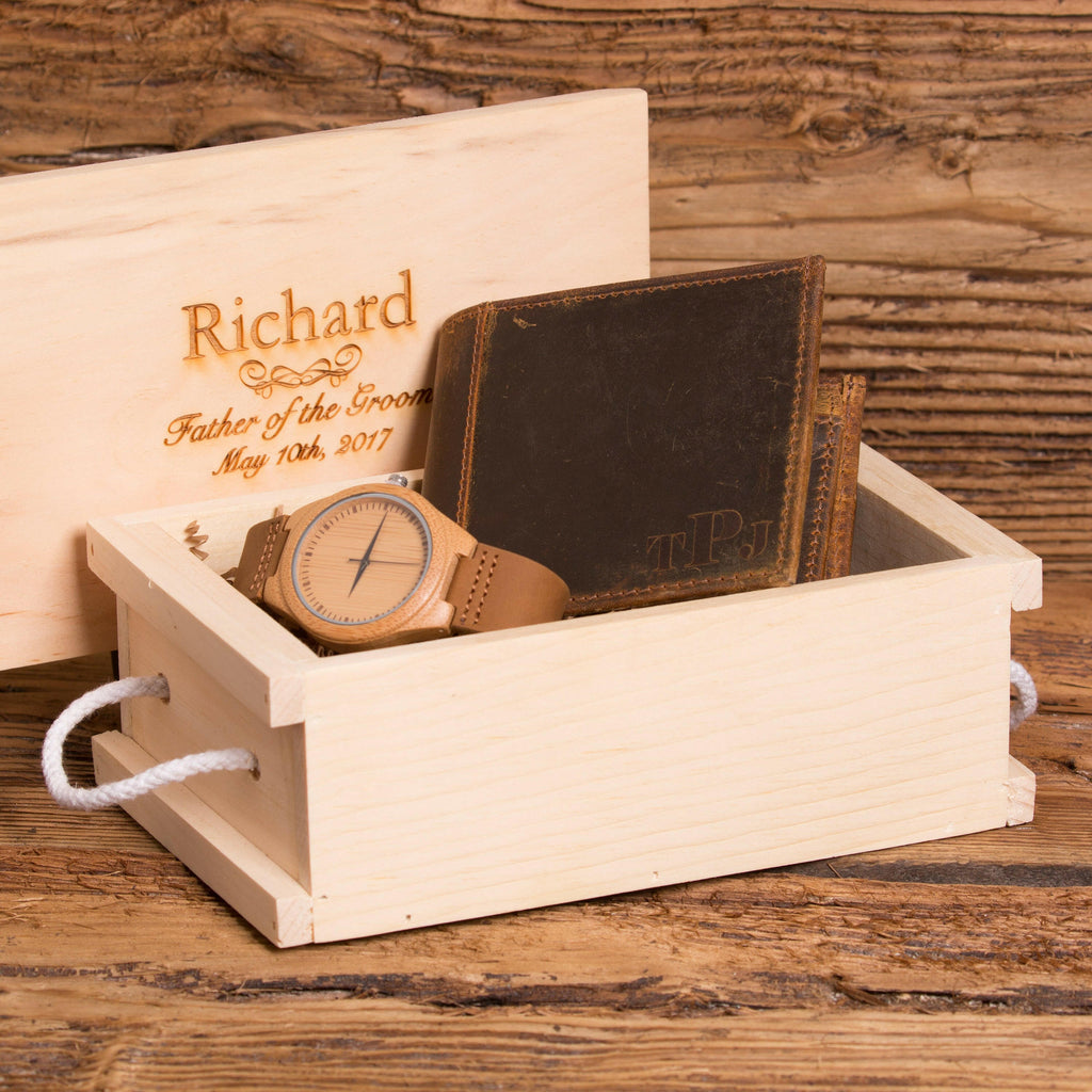 Unique Wallet and Watch Customized Gift Set for Men.