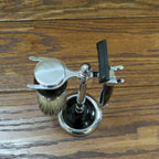 Razor and Personalized Shave Brush Set.
