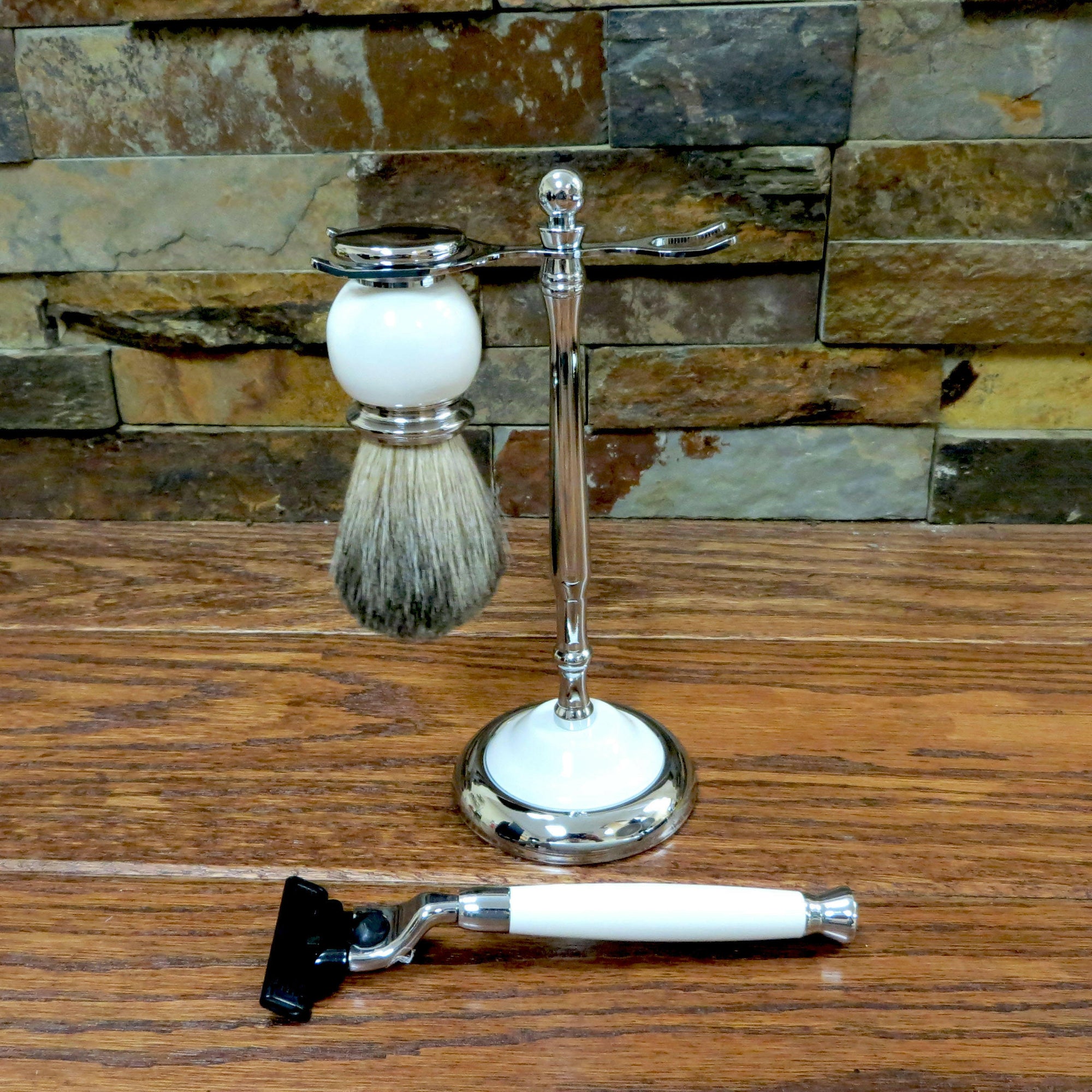 Custom Engraved Unique Shaving Set.