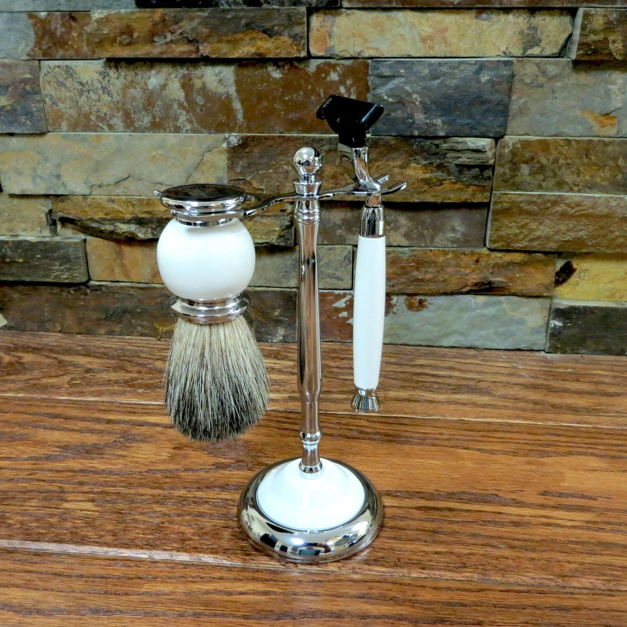 Custom Engraved Unique Shaving Set.
