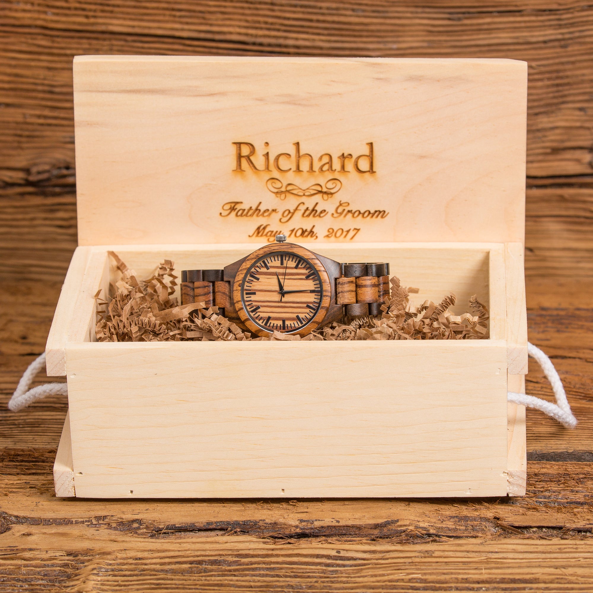 Personalized Wooden Wrist Watch for Men