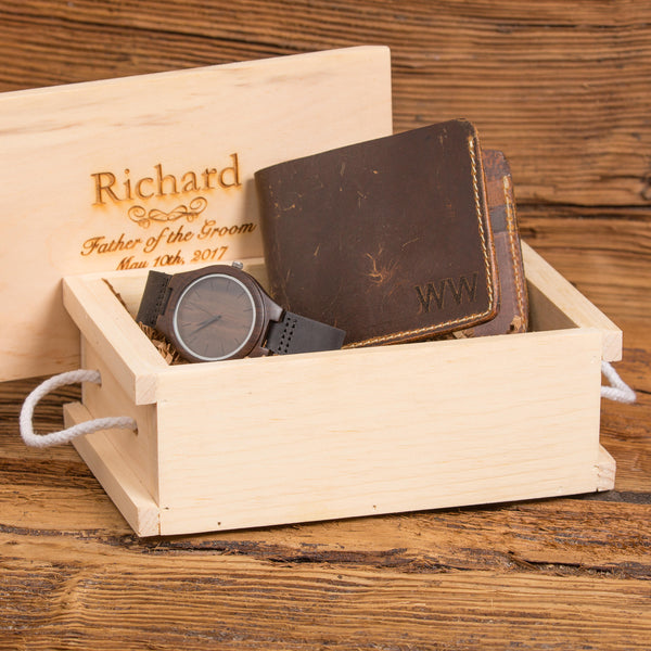 Personalized Watch Monogram Wallet Bundle