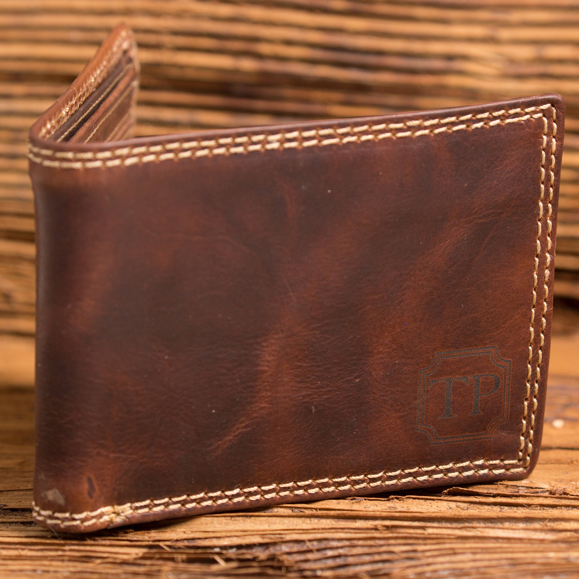 Custom Handsome Gift Set For Men Wallet and Wood Watch
