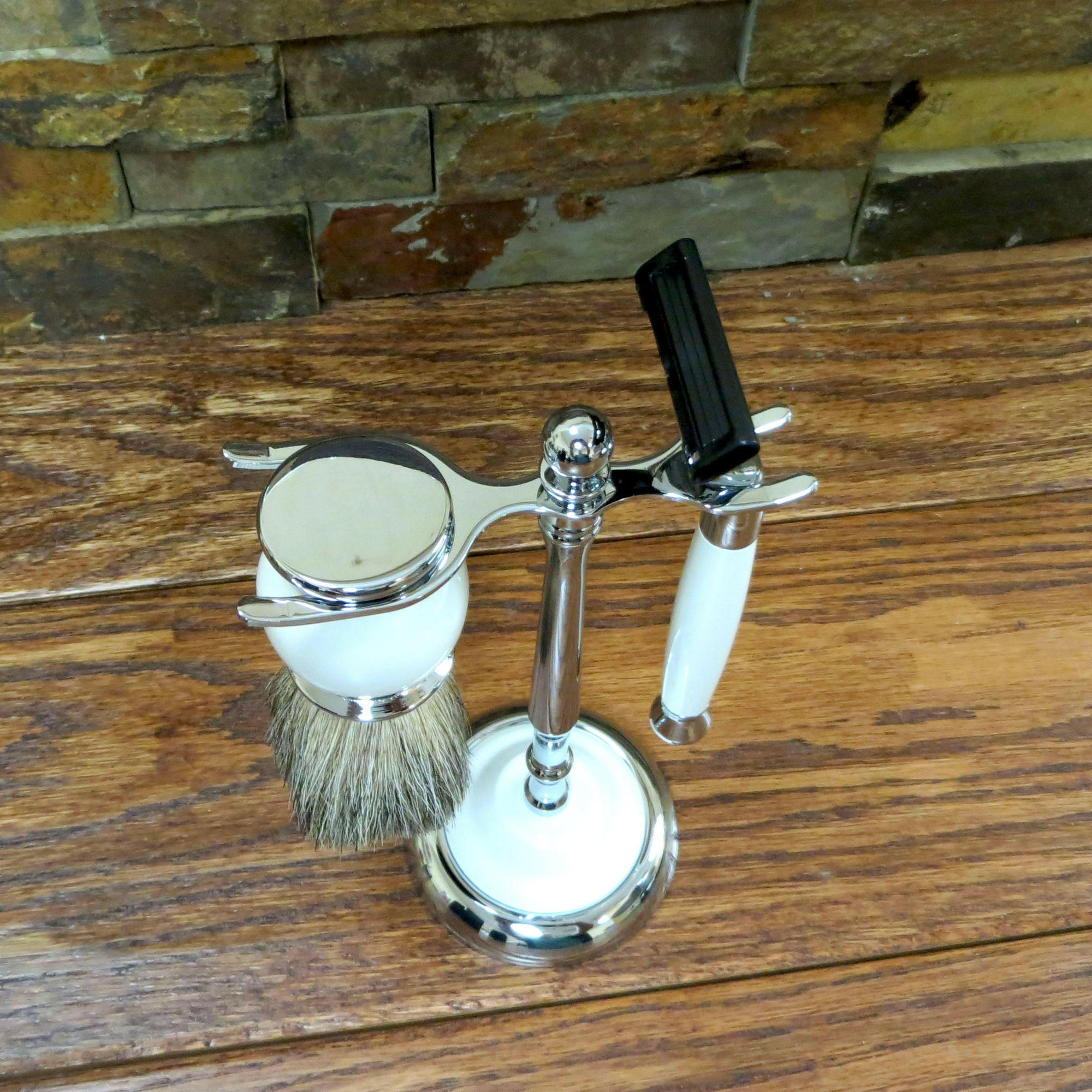 Custom Engraved Unique Shaving Set.