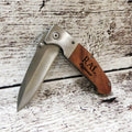 Wooden Custom Engraved Pocket Knife.