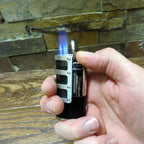 Personalized Silver & Black Cigar Lighter.