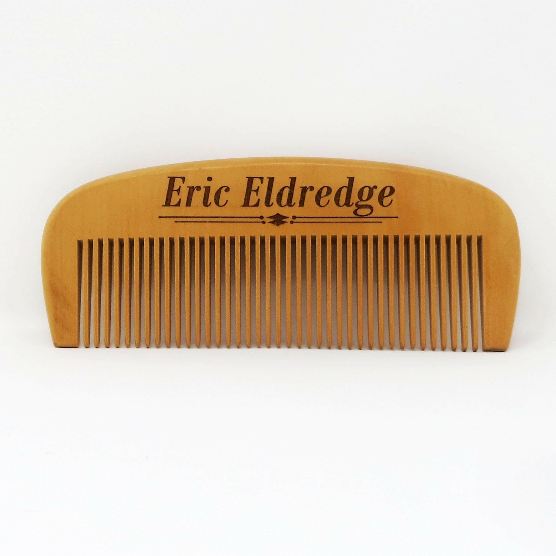 Personalized Wooden Beard Hair Comb.