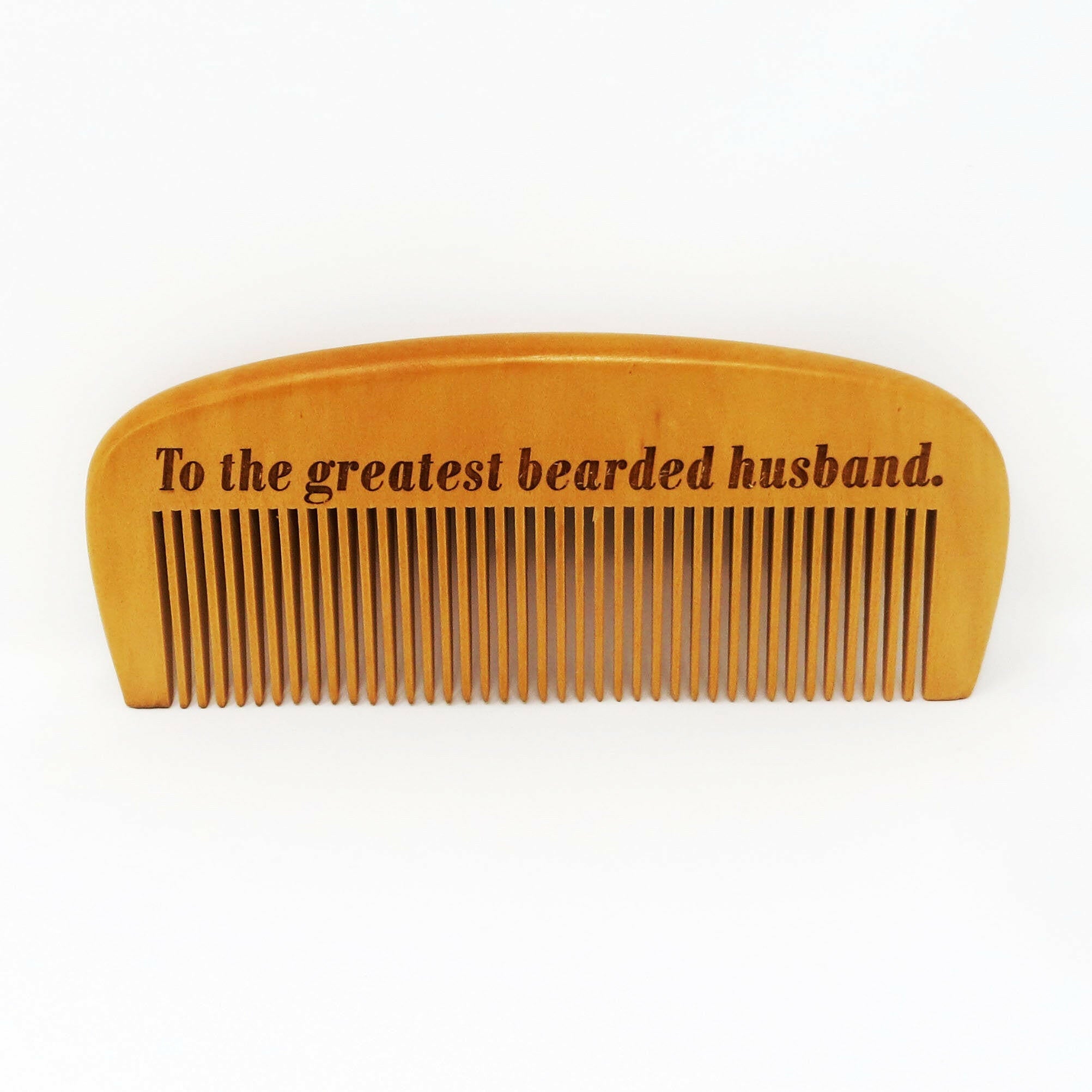 Personalized Wooden Beard Hair Comb.