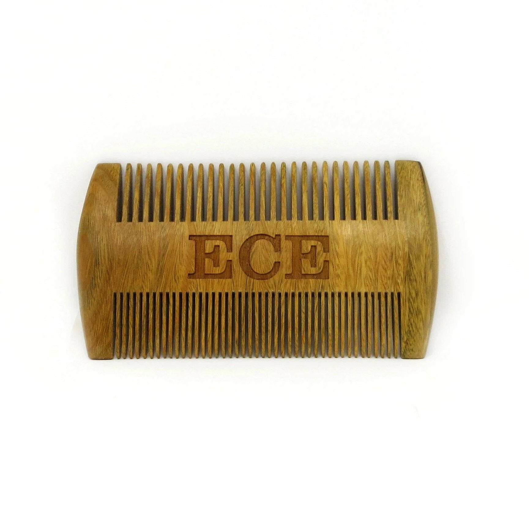 Personalized Unique Double Sided Wooden Beard Comb.
