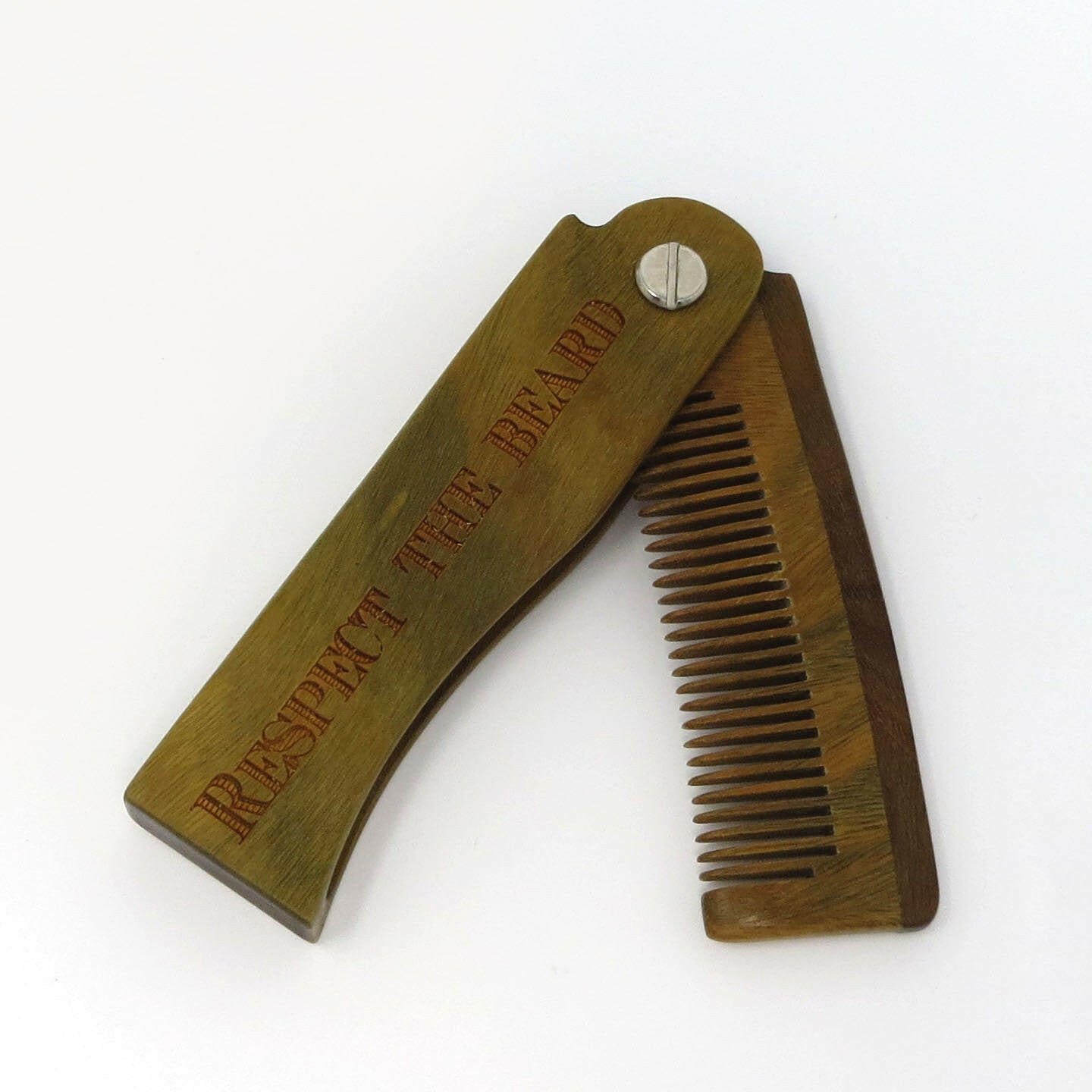 Folding Beard Comb Personalized.