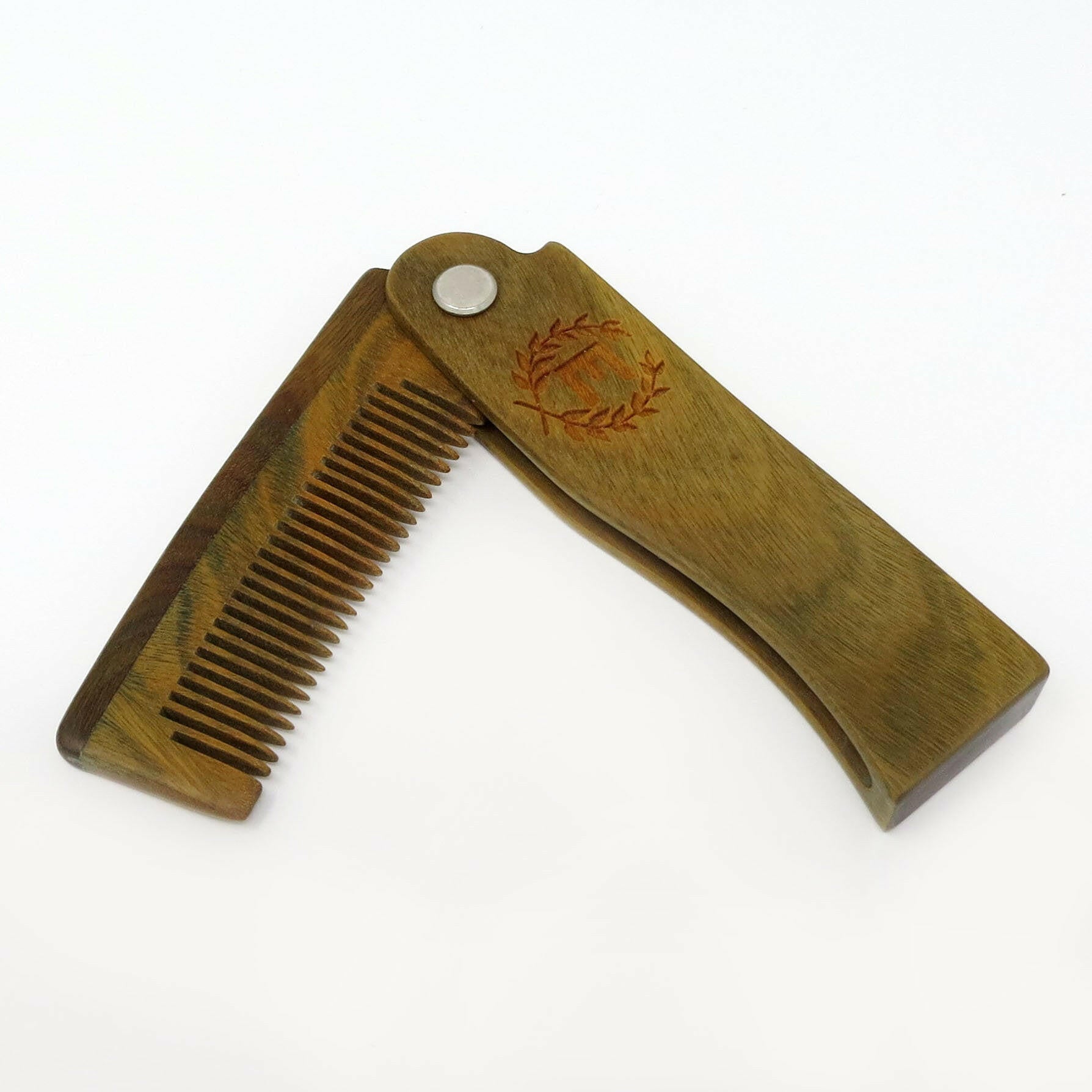 Folding Beard Comb Personalized.