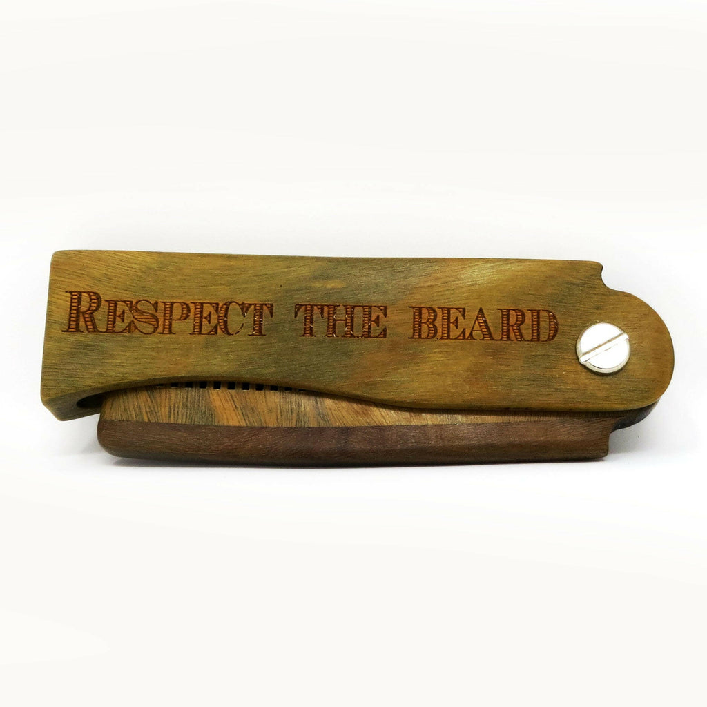 Folding Beard Comb Personalized.