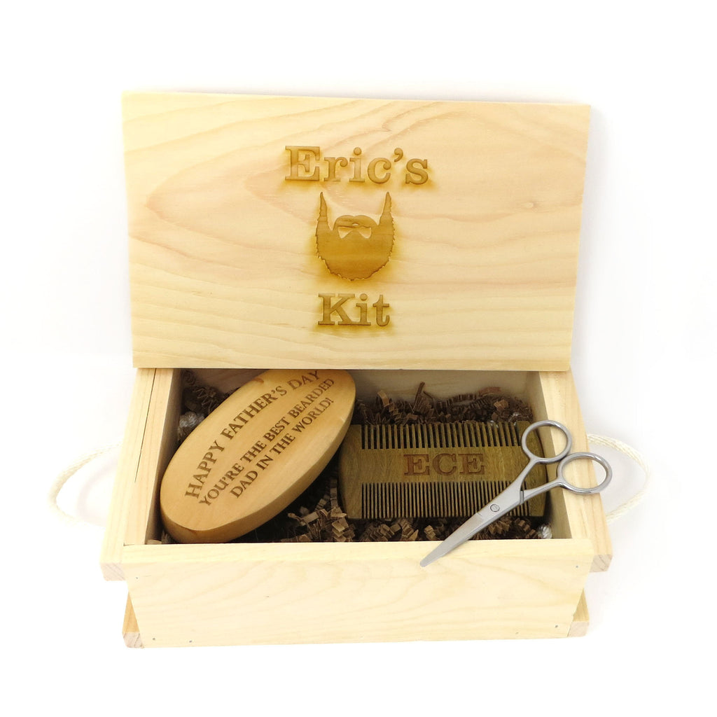 Custom Beard Grooming Kit w/ Wooden Crate