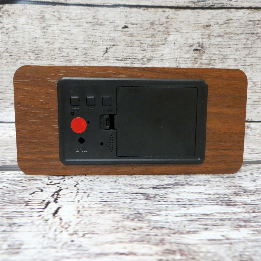 Personalized Walnut Wooden Alarm Clock.