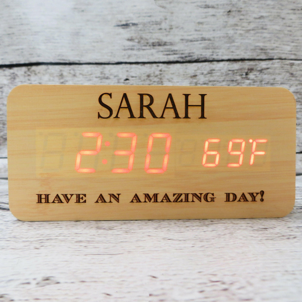 Personalized Maple Wooden Clock.