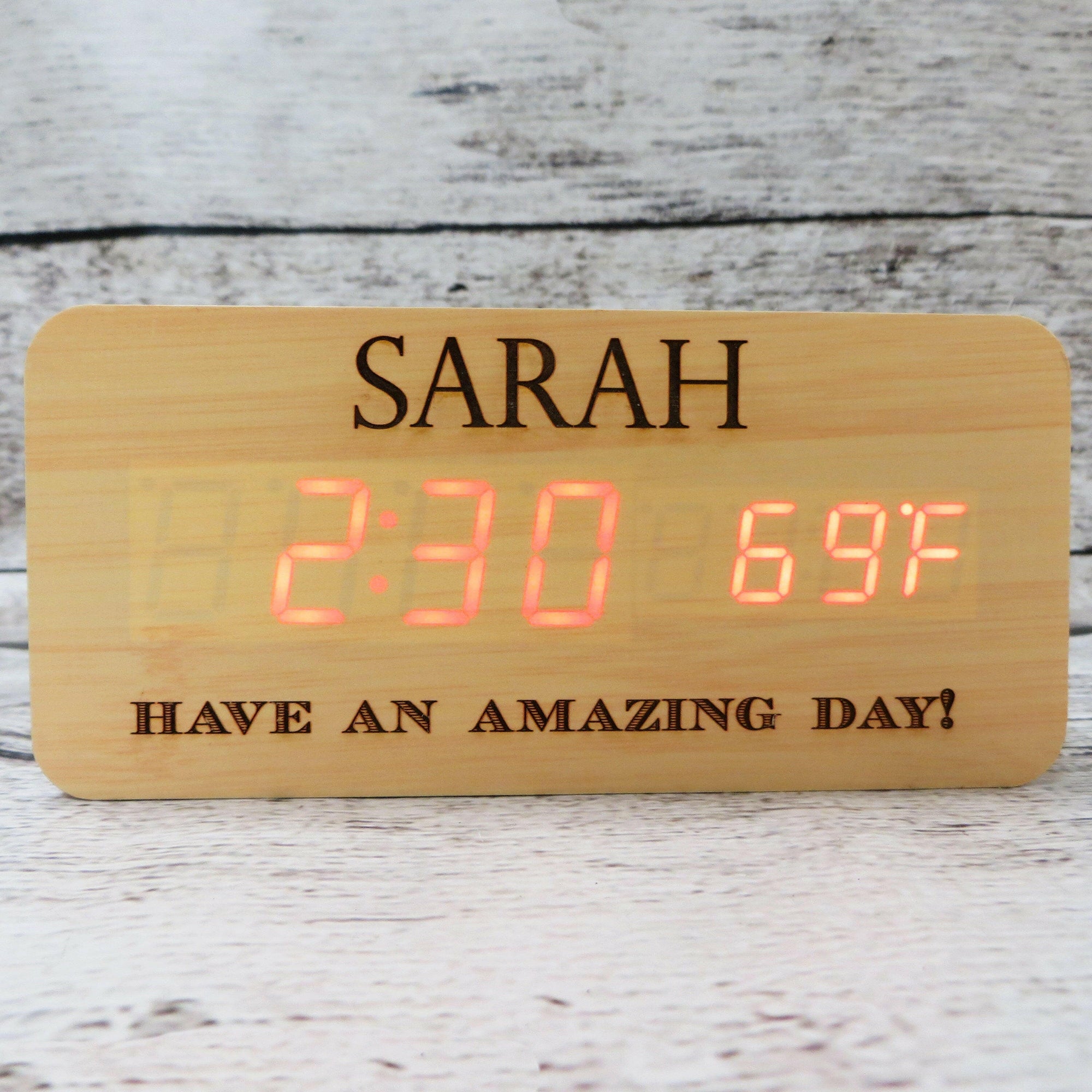 Personalized Maple Wooden Clock.