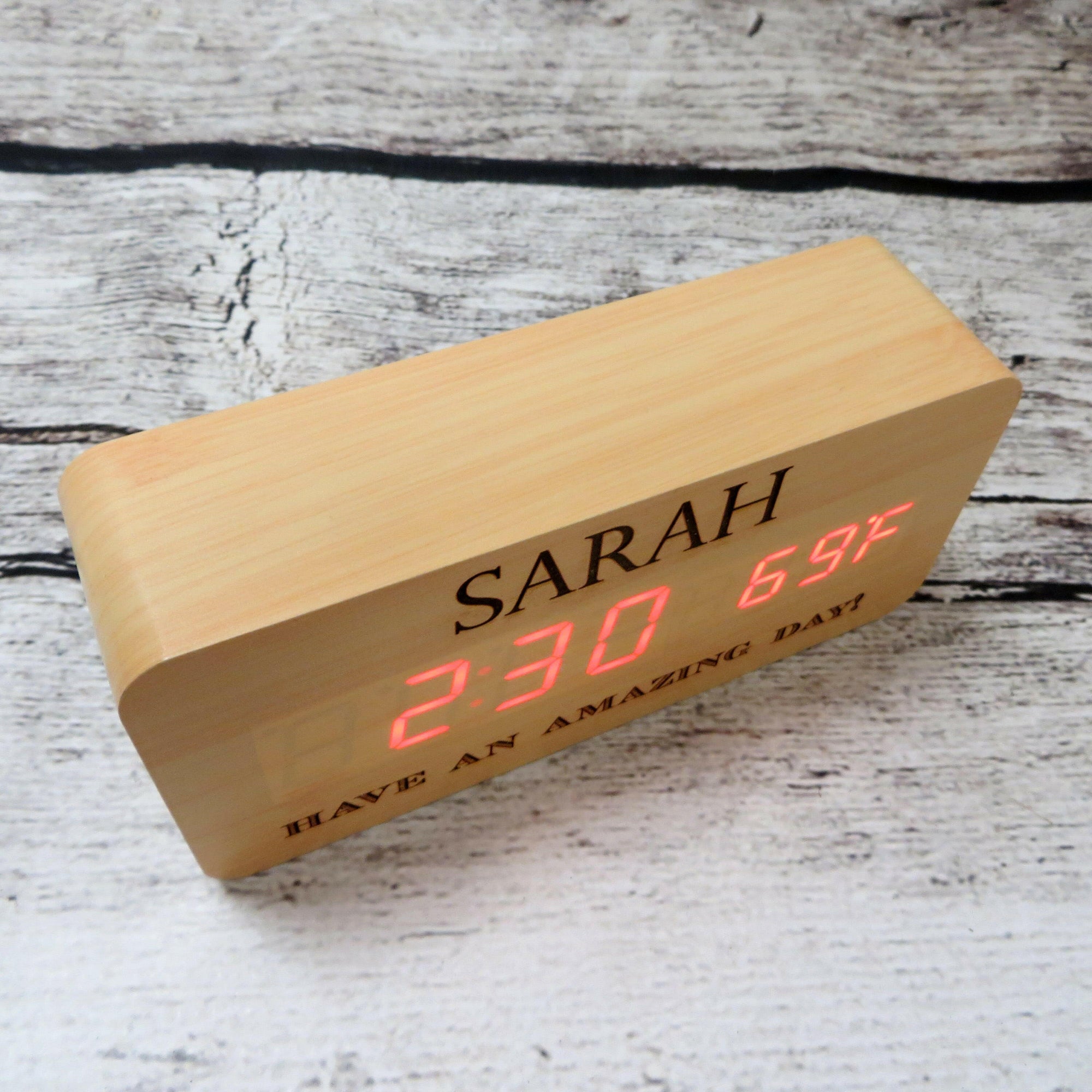 Personalized Maple Wooden Clock.