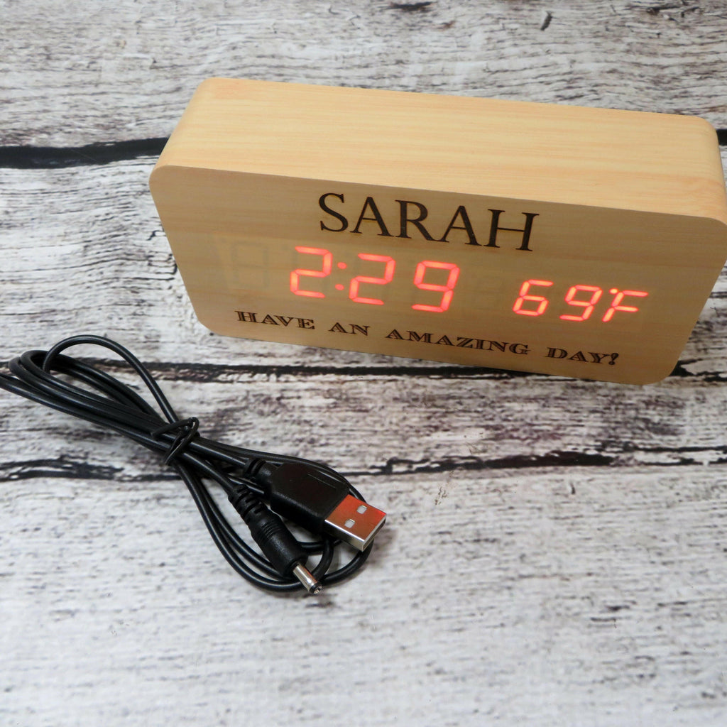 Personalized Maple Wooden Clock.