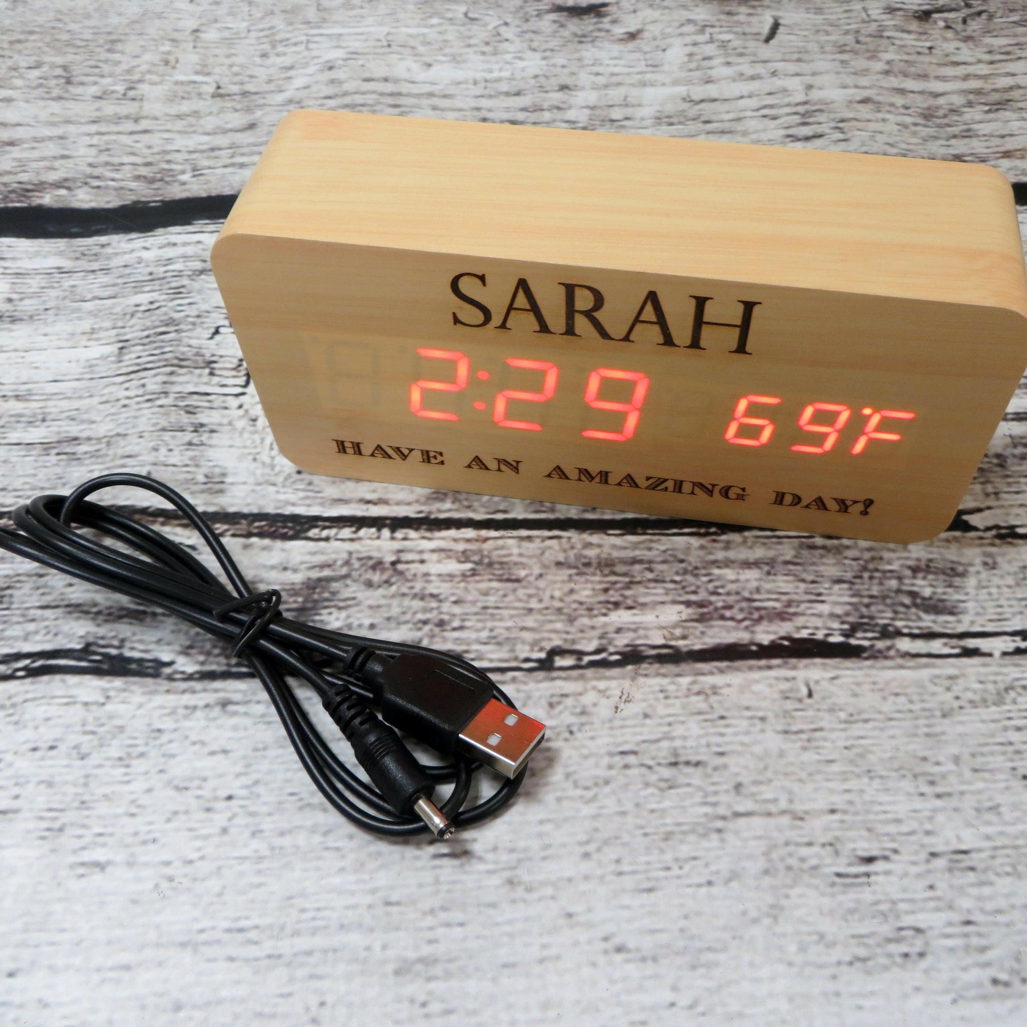 Personalized Maple Wooden Clock.