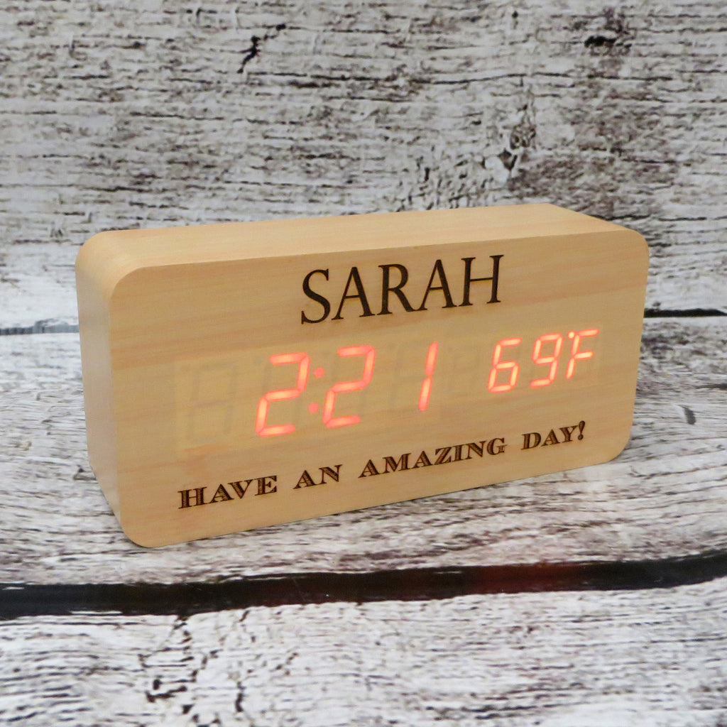 Personalized Maple Wooden Clock