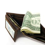 Genuine Leather Mens Bi-Fold Wallet.