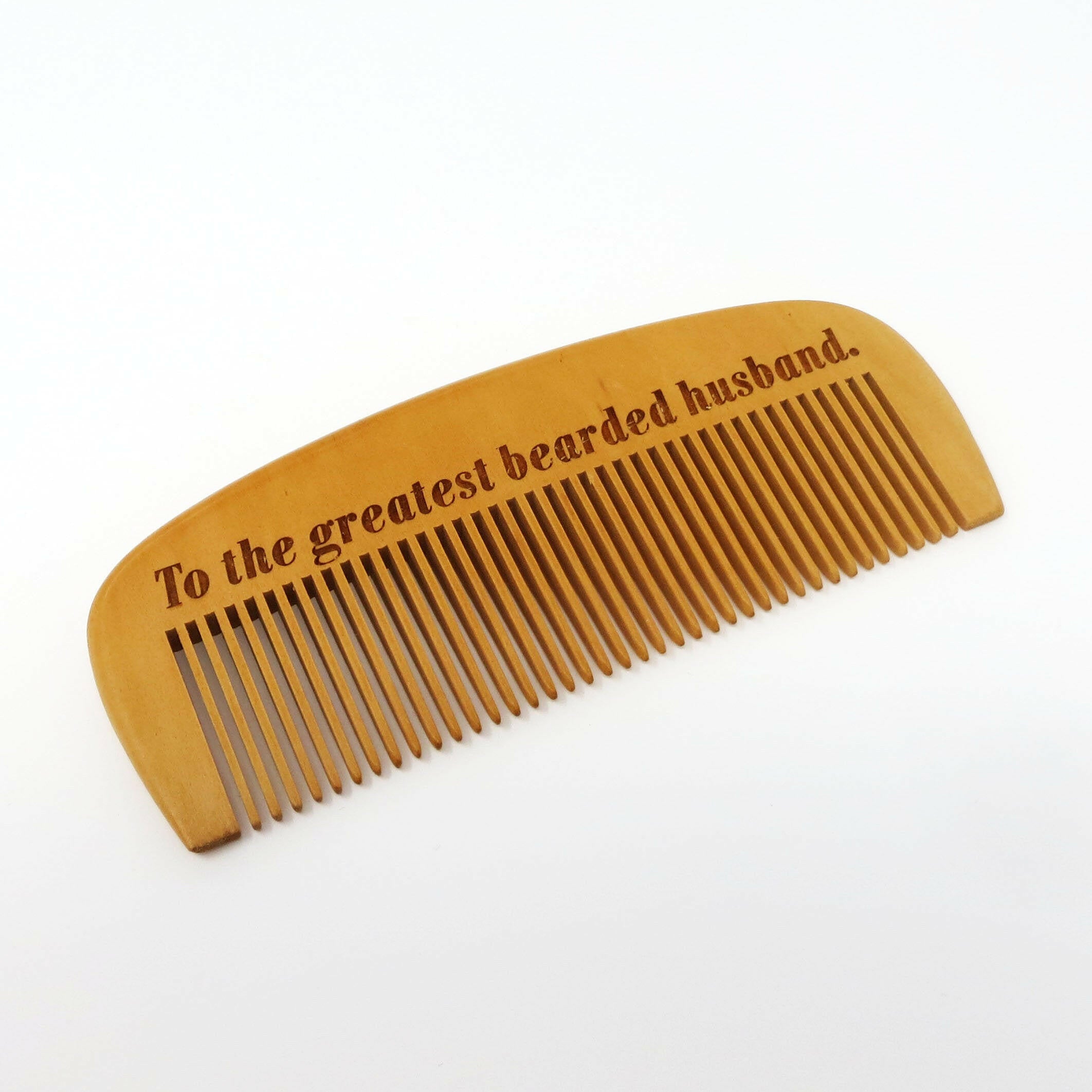 Personalized Wooden Beard Hair Comb.