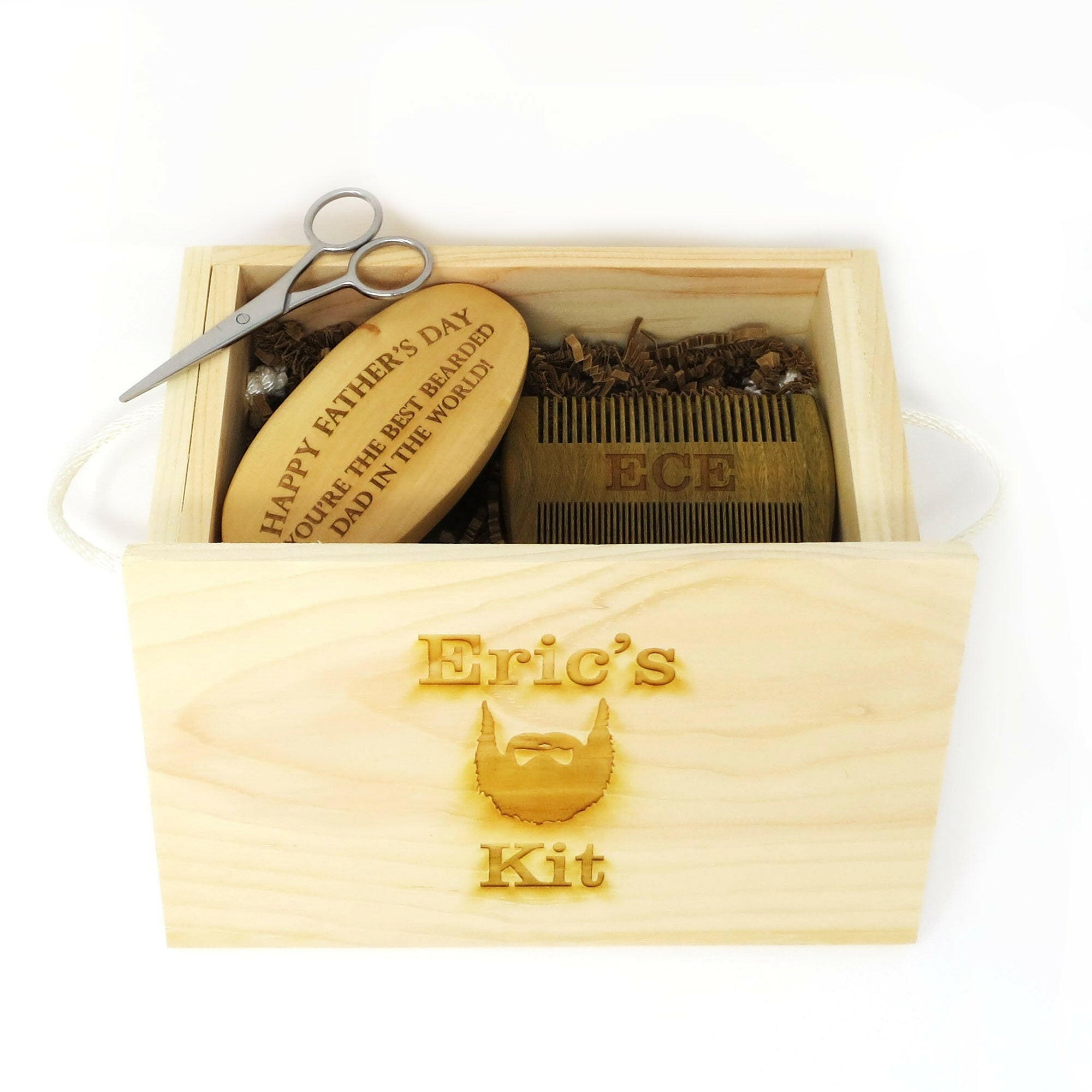 Custom Beard Grooming Kit w/ Wooden Crate.