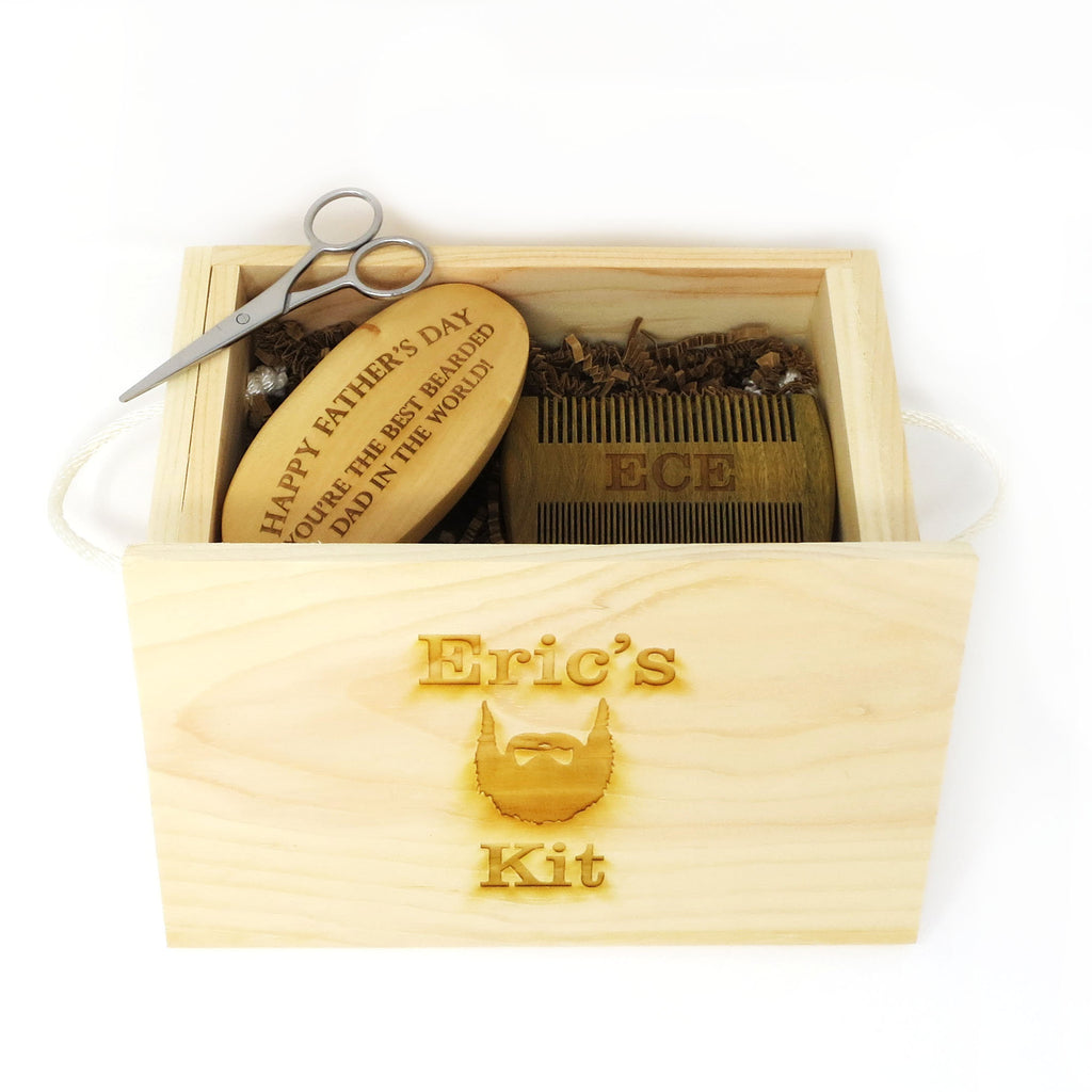 Custom Beard Grooming Kit w/ Wooden Crate