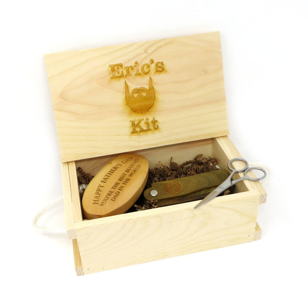 Handmade Wooden Crate Gift Set - Beard Kit for Men